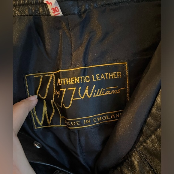 JJ Williams Made in England Real Leather Pants size 30 - Picture 2 of 8